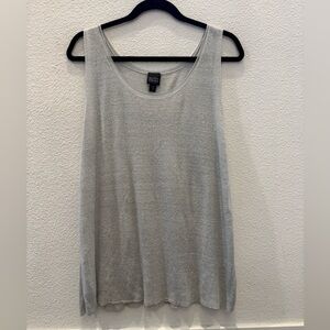 Eileen Fisher linen and silk sleeveless blouse